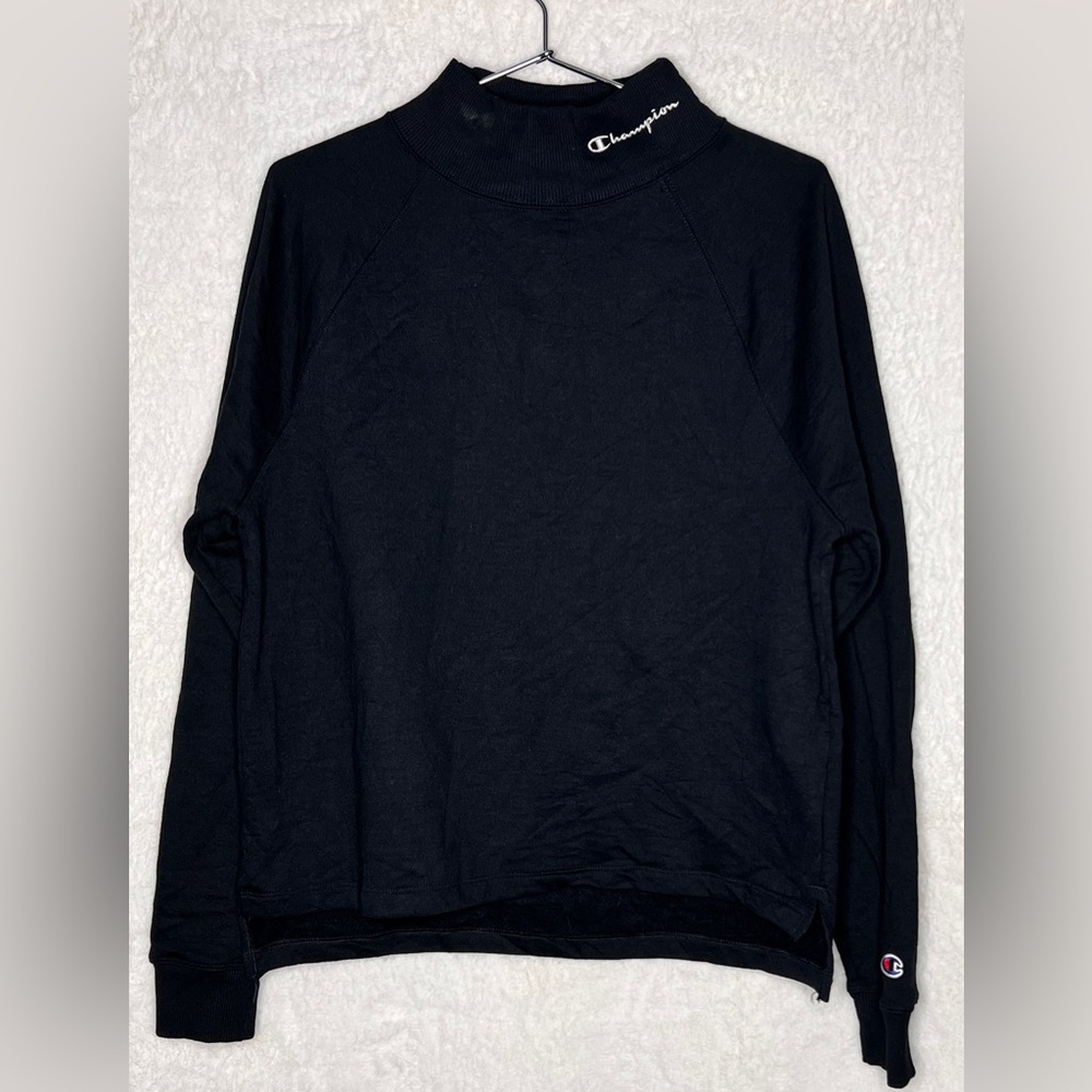 Champion Black Mock Neck Sweatshirt